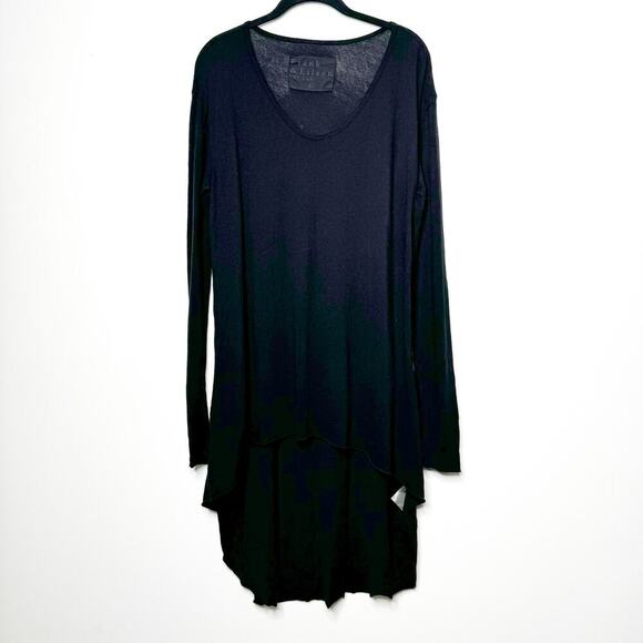 Frank & Eileen Tee Lab High Low Hem Long Sleeve Cotton Black Size Large - Picture 1 of 8